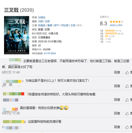 《三叉戟》豆瓣评分8.3？网友：打低了
