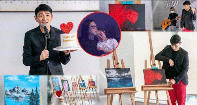 刘德华网上庆祝歌迷会32周年，首度展示父女俩宅