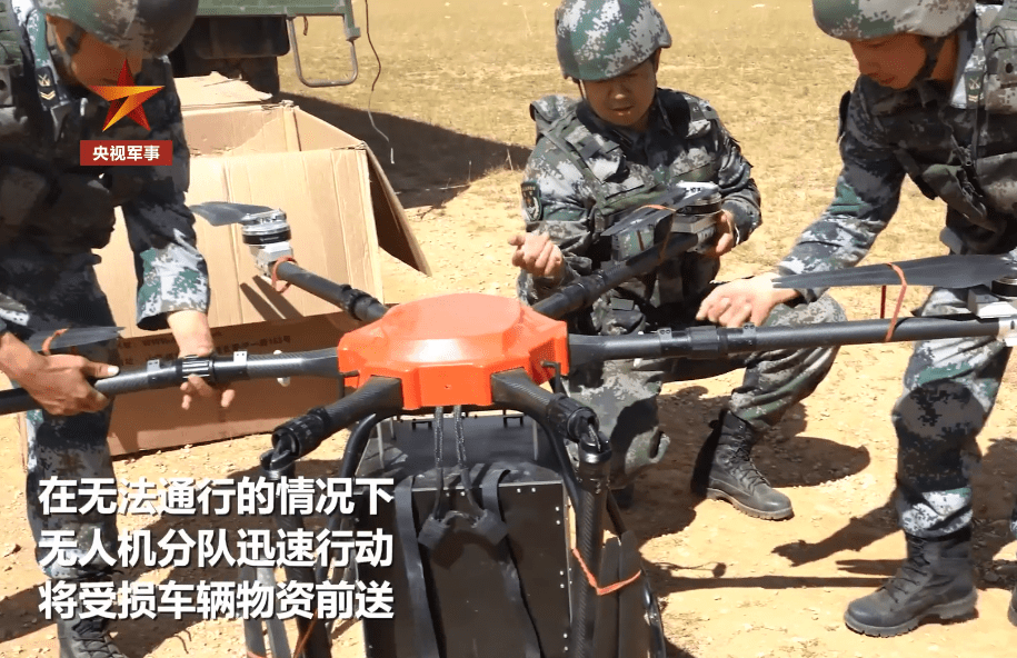 解放军高原保障能力强！无人机为前线送餐 炊事