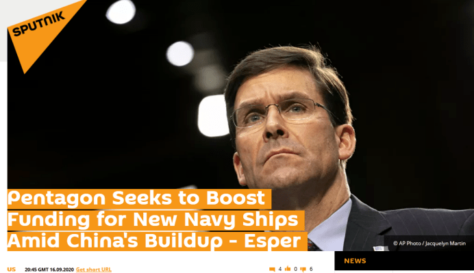 “中国要用军队控制亚洲”，于是美国防长说出