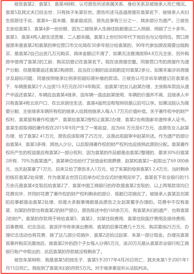 评书大师袁阔成去世后，5个女儿疑为遗产分配闹