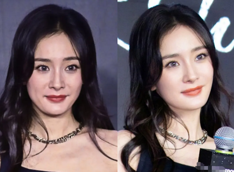 脸崩了？杨幂参加活动下巴变方眼皮松垮，与精