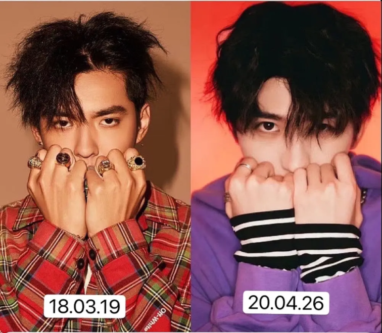 蔡徐坤造型模仿吴亦凡？手势表情相似引骂战，